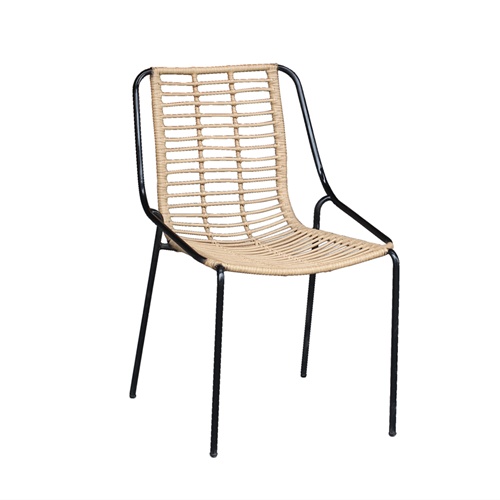 Stackable steel rattan chair