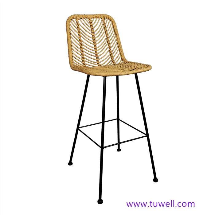 TW8728-L Steel Rattan bar stool