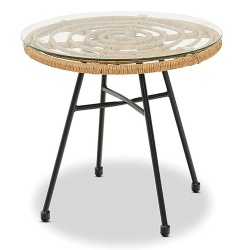 TW7052 Steel Rattan table