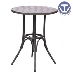 Aluminum wood bar table