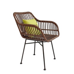 TW8853 stackable steel rattan chair