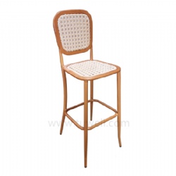 Aluminum rattan barstool