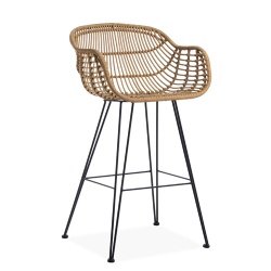 TW8711-L Steel Rattan bar stool