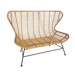 Steel rattan sofa