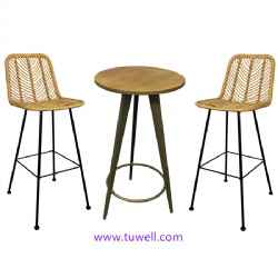 TW8728-L Steel Rattan bar stool